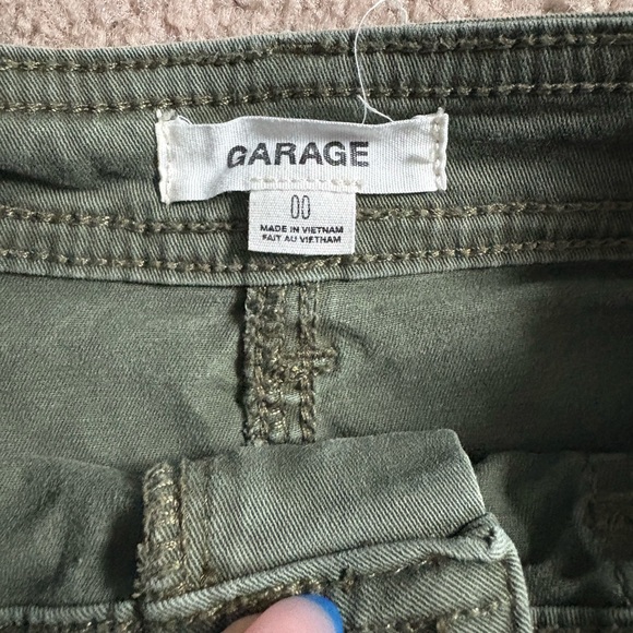 Garage Olive Green Skirt with Pockets - Picture 2 of 4